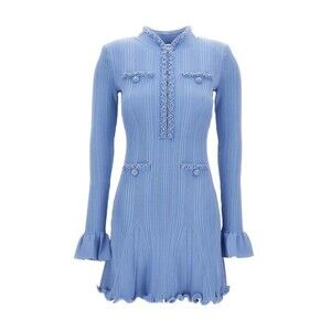 Self-Portrait Mini Dress With Pearl Embellishments And Flared Sleeves - NWT